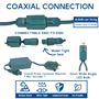 Picture of Coaxial 50 LED Blue 6" Spacing Green Wire