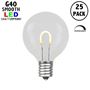 Picture of Warm White G40 U-Shaped LED Plastic Flex Filament Replacement Bulbs 25 Pack