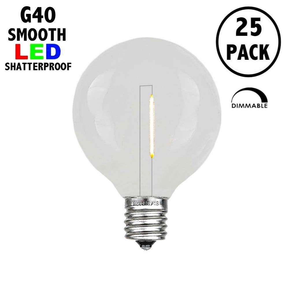 Picture of Warm White - G40 - Plastic Filament LED Replacement Bulbs - 25 Pack