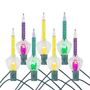 Picture of Yellow/Purple/Green Bubble Light Clear Multi Base Set with Silver Glitter