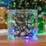 Picture of 20 Light Non Connectable Multi LED Mini Lights Green Wire
