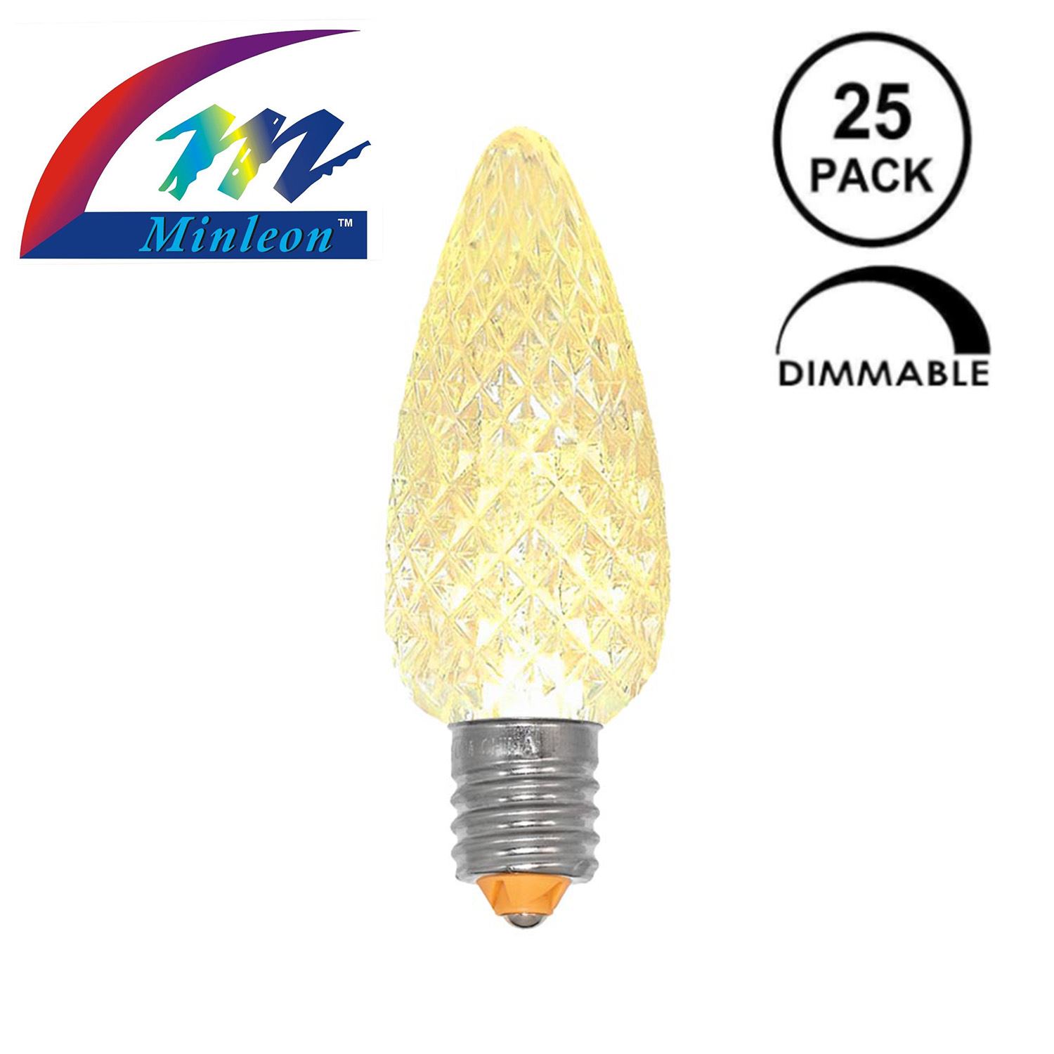 Picture of *Minleon* Sun Warm White C9 LED Replacement Bulbs 25 Pack 