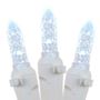Picture of Coaxial Pure White LED Icicle Lights on White Wire 150 Bulbs