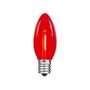Picture of Red C9 LED Plastic Filament Replacement Bulbs 25 Pack 