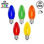 Picture of Multi C9 LED Plastic Filament Replacement Bulbs 25 Pack 