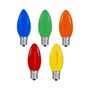 Picture of Multi C9 LED Plastic Filament Replacement Bulbs 25 Pack 