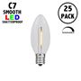 Picture of Warm White C7 LED Plastic Filament Replacement Bulbs 25 Pack