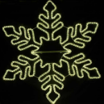 5' Fancy Warm white LED Snowflake