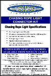 6' Chasing Rope Light Connector Kit for 1/2" 3 Wire Rope Lights