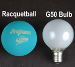 25 G50 Globe Light String Set with Orange Bulbs on Green Wire