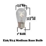 5 Pack Red S14 LED Medium Base e26 Bulbs w/ 9 LEDs