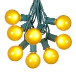 100 G50 Globe Light String Set with Yellow on Green Wire