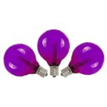 Purple - G40 - Glass LED Replacement Bulbs - 25 Pack
