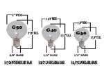 80 Clear G50 Commercial Grade Intermediate Base Light Set