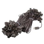 C9 200' Stringer 24" Spacing, 100 Sockets - Brown Wire