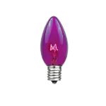 Purple Transparent C7 5 Watt Bulbs