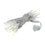 35 Light Traditional T5 Warm White LED Mini Lights White Wire