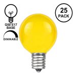 Yellow Satin G50 7 Watt Replacement Bulbs 25 Pack