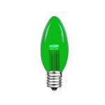 5 Pack Green Smooth Glass C9 LED Bulbs