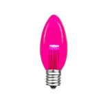 5 Pack Pink Smooth Glass C9 LED Bulbs
