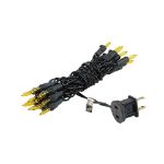 Non Connectable Yellow Black Wire Mini Lights 20 Light 8.5'