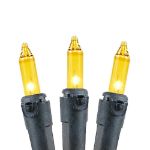 Non Connectable Yellow Black Wire Mini Lights 20 Light 8.5'