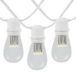 25 LED S14 Warm White Commercial Grade Light String Set on 37.5' of White Wire 