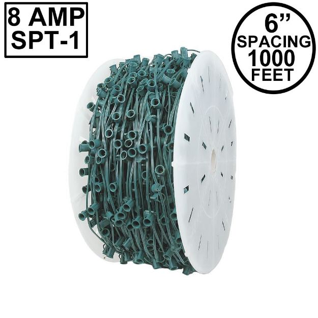 Premium Commercial Grade C9 1000' Spool 6" Spacing 8 Amp Green Wire