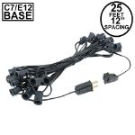 C7 25' Stringers 12" Spacing Black Wire