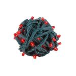 Coaxial 50 LED Red 6" Spacing Green Wire