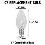 Red Ceramic Opaque C7 5 Watt Replacement Bulbs 25 Pack