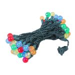 G20 50 LED Bubble Multi 6" Spacing Green Wire