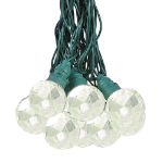 10 Warm White Sparkle Orb LED G40 Pre-Lamped String Lights