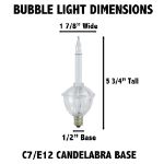 Blue Bubble Light With Multi Base Replacements 3 Pack 