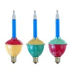 Blue Bubble Light With Multi Base Replacements 3 Pack 