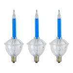 Blue Bubble Light With Silver Glitter Replacements 3 Pack 