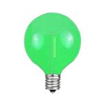 Green - G40 - Plastic Filament LED Replacement Bulbs - 25 Pack