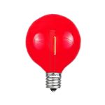 Red - G40 - Plastic Filament LED Replacement Bulbs - 25 Pack