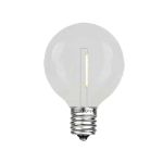 Warm White LED G50 Plastic Filament LED Globe Bulbs - 25pk