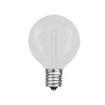 Pure White LED G50 Plastic Filament LED Globe Bulbs - 25pk