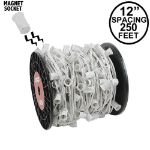 C7 Magnetic 250' Spool 12" Spacing White Wire