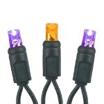 Commercial Grade Wide Angle 100 LED Purple/Amber 34' Long on Black Wire