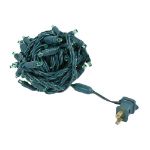 Twinkle LED Christmas Lights 50 LED Green 25' Long Green Wire