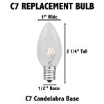 5 Pack Assorted Ceramic Opaque C7 5 Watt Replacement Bulbs