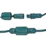 Coaxial 100 LED Green 6" Spacing Green Wire