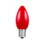 Red Ceramic Opaque C9 7 Watt Bulbs 25 Pack