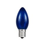 Blue Transparent C9 7 Watt Replacement Bulbs 25 Pack