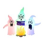 Occasions 5’ Inflatable Color Changing Campfire Ghosts – Halloween Yard Decoration  