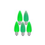 Twinkle Green C9 LED Replacement Bulbs 25 Pack
