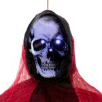 Occasions 6ft Tall Hanging Grim Reaper with Projection Face - Halloween Decoration